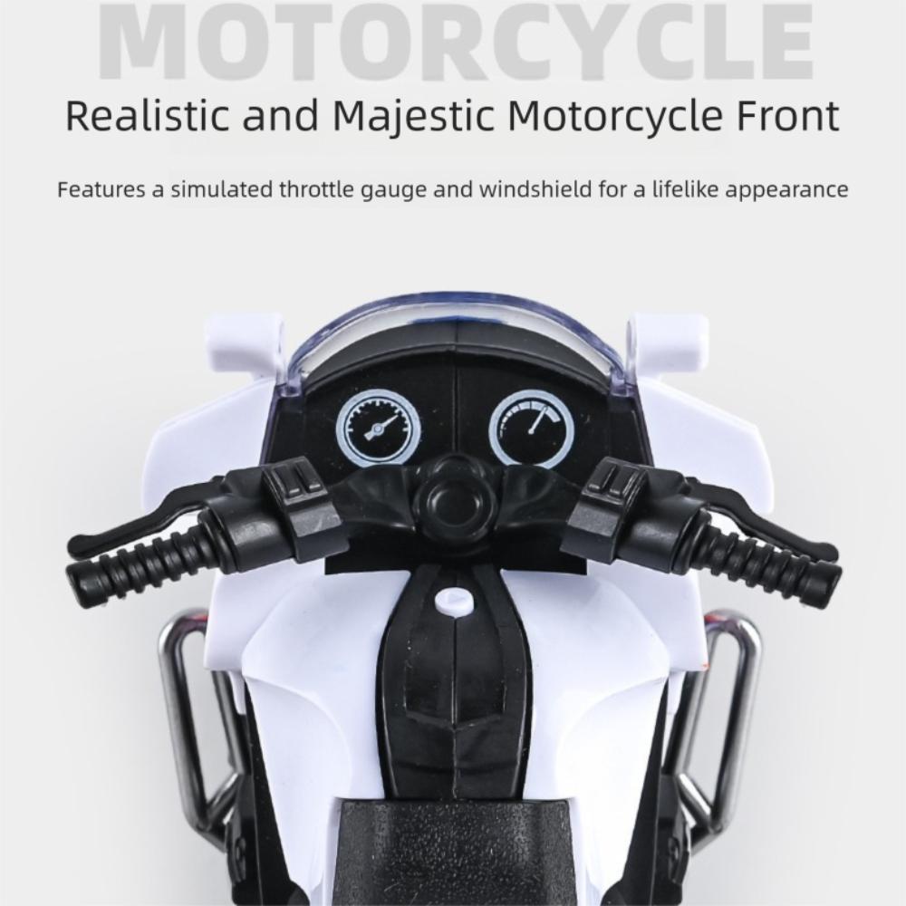 Πλαστικό Αδρανειακό Παιχνίδι Μοτοσικλέτα Λευκό Μαύρο Κόκκινο Πράσινο Ανθεκτικό σε Πτώσεις Μοντέλο Μοτοσικλέτας Ευέλικτο Μοτοσικλέτα Παιχνίδι Υπηρεσίας Πόλης