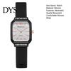 Fashionable Women Watch Silicone Square Dial Quartz Wristwatch Rhinestone Minimalist Ladies Timepiece Dress for Casual Formal Office Party Dating