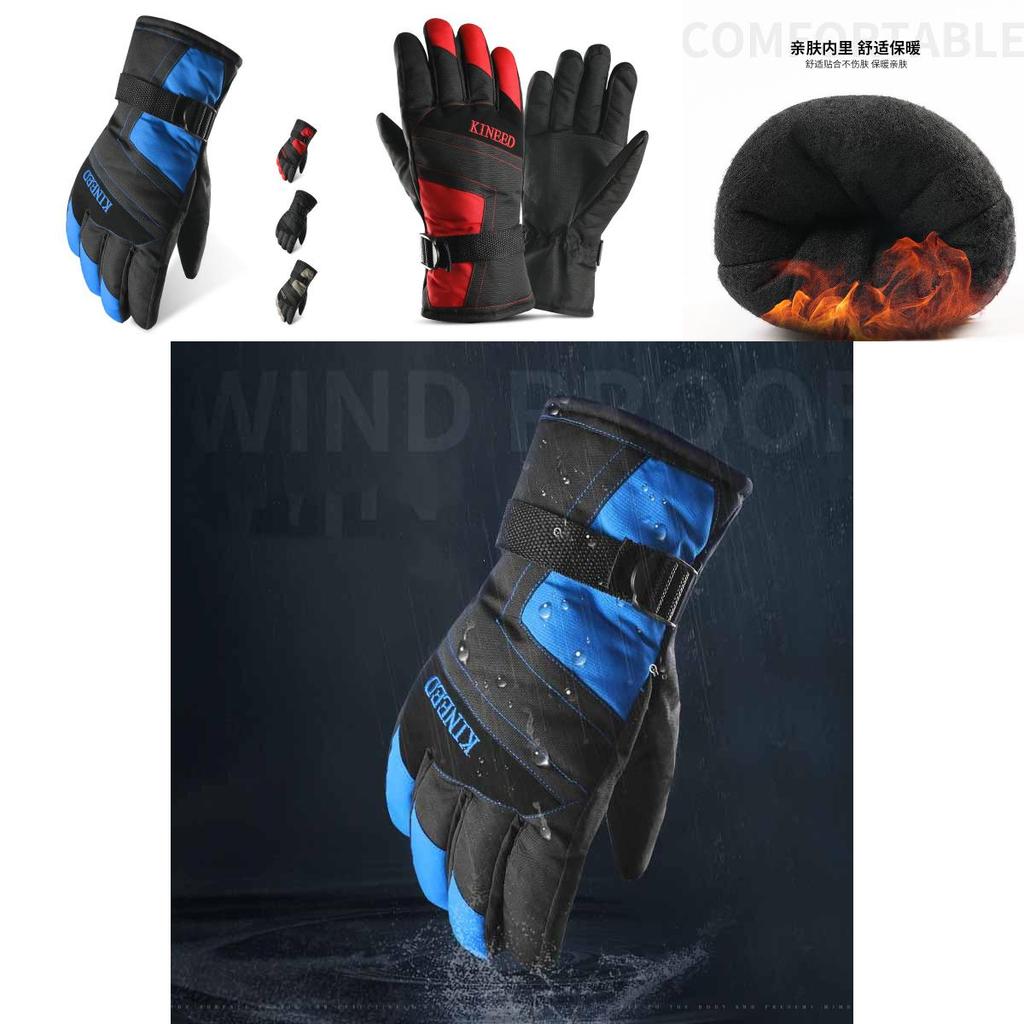 Luxuriously Soft Winter Mens Waterproof Windproof Thermal Motorcycle Ski Snowboard Gloves