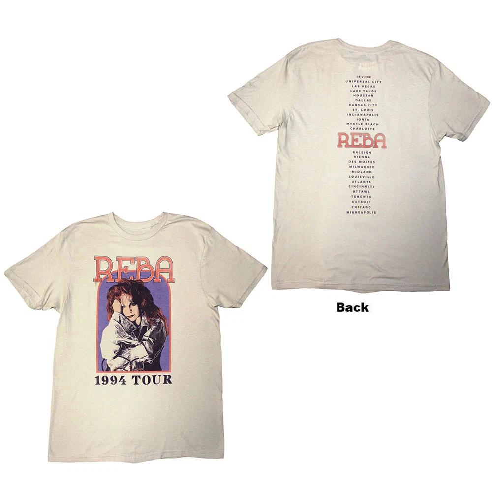Reba McEntire T-Shirt: 1994 Tour (Natural) (Back Print) OFFICIAL NEW