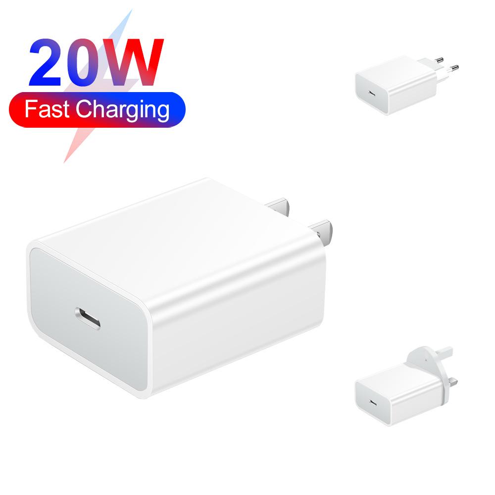 20W QC3.0 PD Single Port Travel Charger with US/EU/UK Specifications