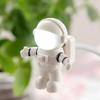 Nouvelle mini veilleuse astronaute blanche compacte alimentée par USB - Lampe de bureau de lecture LED portable pour ordinateur PC - Petite lampe décorative
