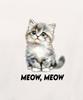 Wissi Meow Meow Oversized Sweatshirt (Wls019) White (Type A)