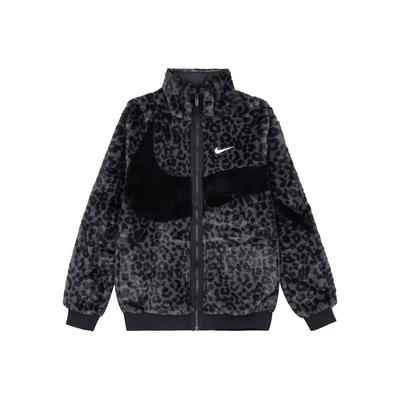 Αθλητικά Ρούχα Swoosh FW22 Συνθετική Γούνα Μινκ Βελούδινο Κολάρο Μπουφάν με Φερμουάρ Ανδρικά Εξωτερικά Ρούχα Μαύρο DH6685-011