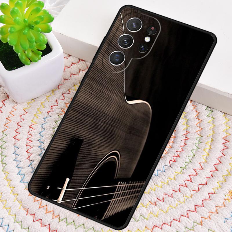 

Musical Violin Guitar Silicone Phone Case For Samsung Galaxy note 10 pro S26 S25 S24 S23 S22 S21 Plus S25Ultra Capa Cover Galaxy S24 FE