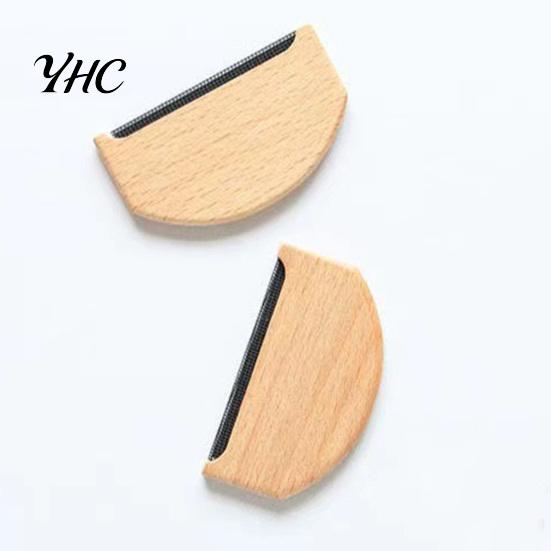 Fabric Pill Remover Cashmere Comb Wooden Sweater Fuzz Wool Pilling Scraper Clothes Fluff Defuzzer Lint Removal Cleaning Brush for Portable