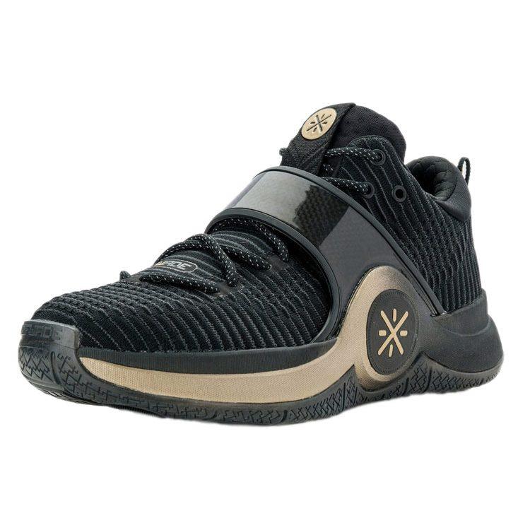 Li Ning WOW 6 Slip Resistant Abrasion Resistant Low top Basketball Shoes Men's Black Gold ABAM089-74