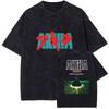Men TShirt Manga Akira Tshirt Short Sleeve Cotton Tees Anime Graphic Print Tshirt Vintage Washed Oversized Streetwear