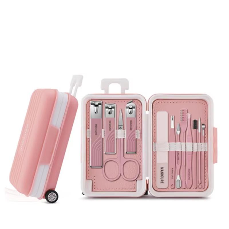 12 Stück/Set Maniküre-Set Nagelknipser Pediküre-Sets Hochwertiger Edelstahl Professionelle Nagelknipser Werkzeuge mit Reiseetui