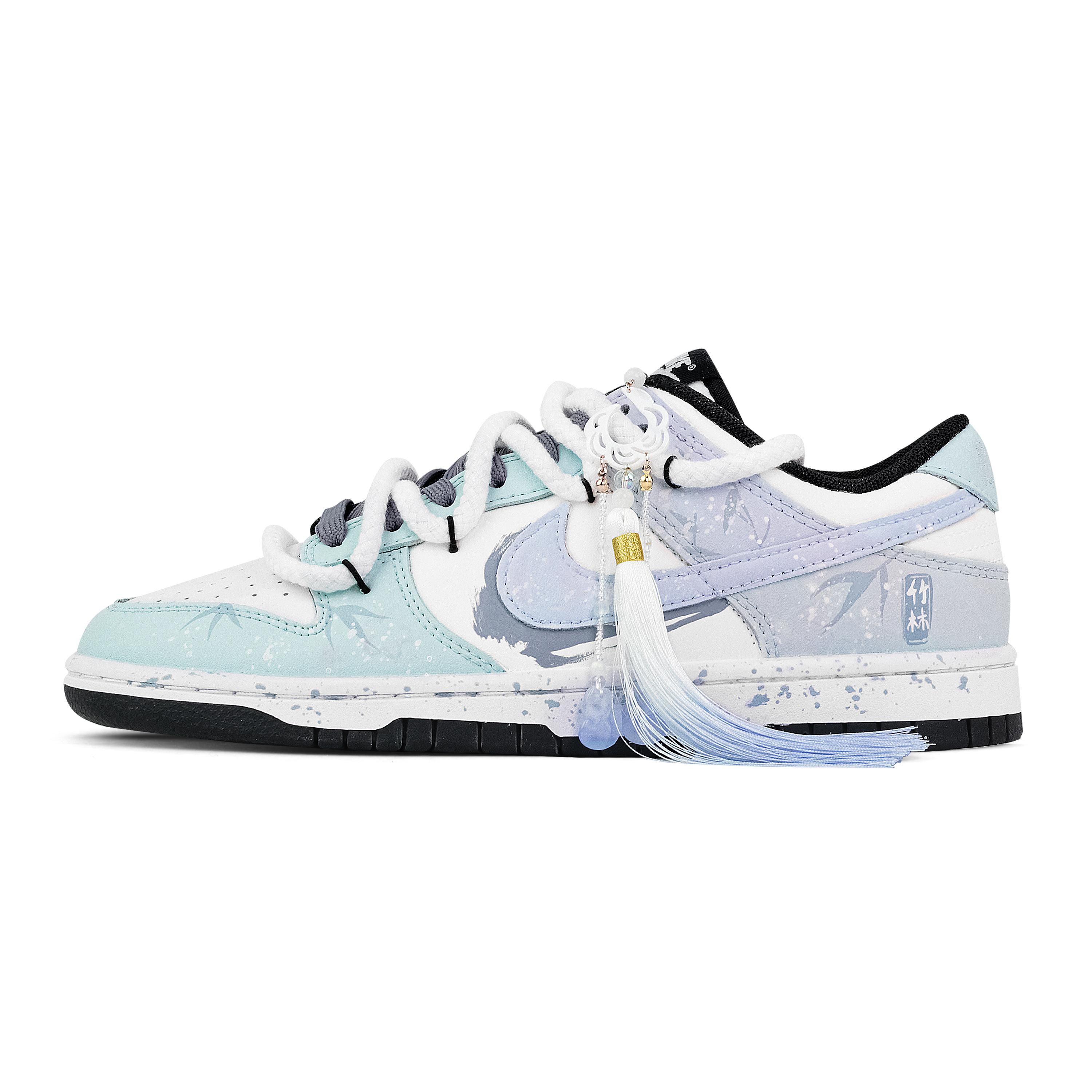 

Nike Dunk Bamboo Forest Abrasion Resistant Low top Skateboard Shoes Unisex Blue White DD1391-100(Team773-) 45