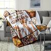 Giraffe Print Flannel Blanket - 100% Polyester, All-Season, Tear-Resistant Digital Print, Stylish Animal Theme Multi-Purpose