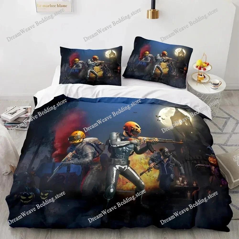 PUBG Bedding Set Single Twin Full Queen King Size Bed Set Adult Kid Bedroom Duvet Cover Sets 3D Print Game Bed Sheet Set