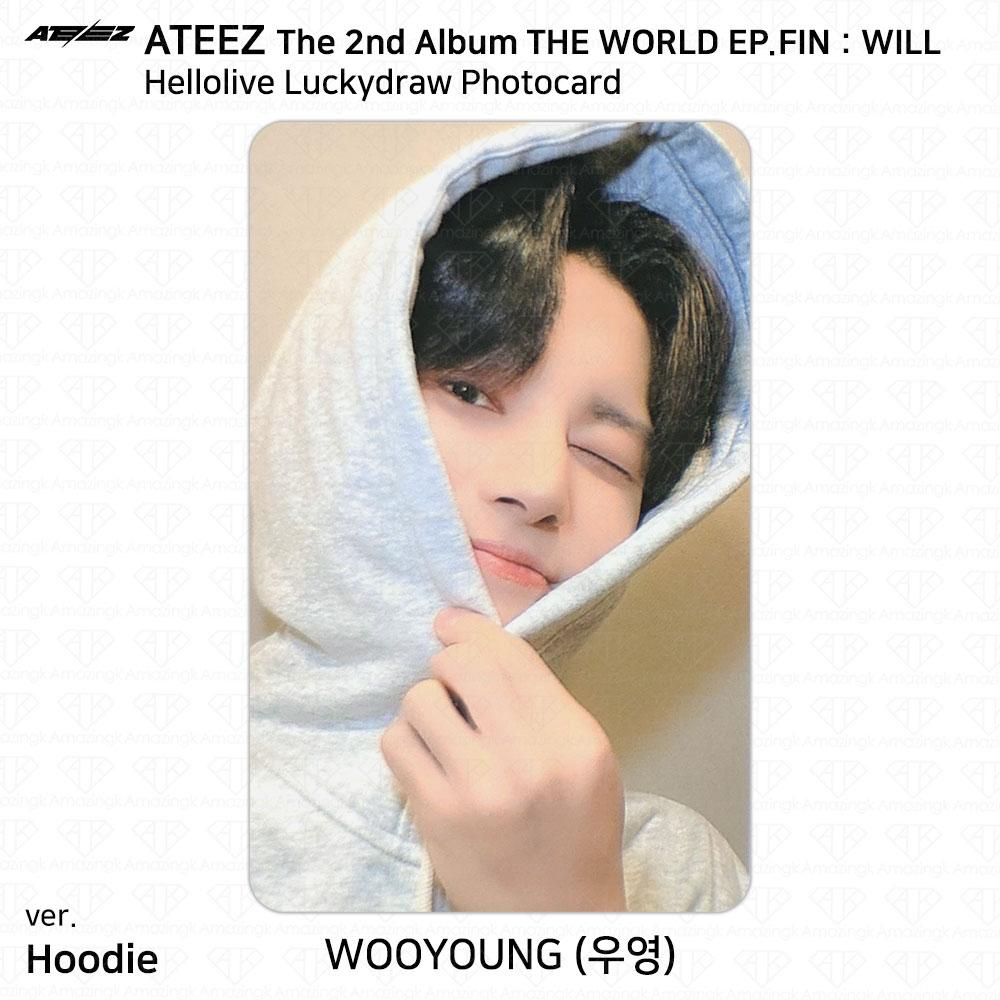 2-й альбом ATEEZ THE WORLD EP.FIN WILL Hellolive Lucky Draw Фотокарточка KPOP K-POP — фото 7