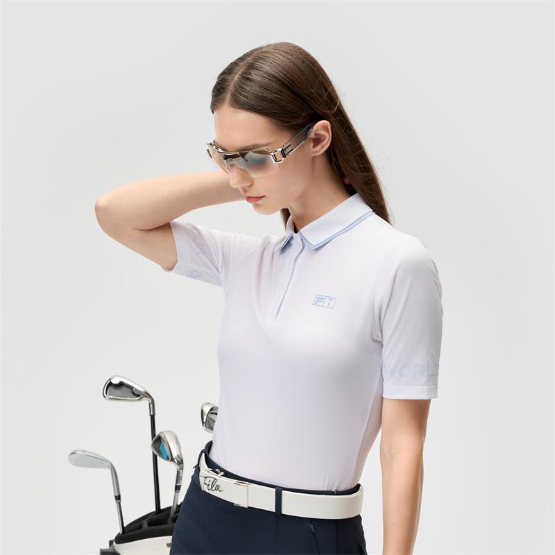 New FILA Polo Shirts Women's Jade White A11W435133FWT