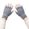 Student Gloves Men's Autumn and Winter Cold-proof and Warm Knitted Wool with Bare Fingers Half-section Riding and Driving Thickened Half-finger Gloves