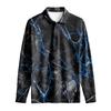 Men's Casual Retro Small V-neck Long-sleeved Top