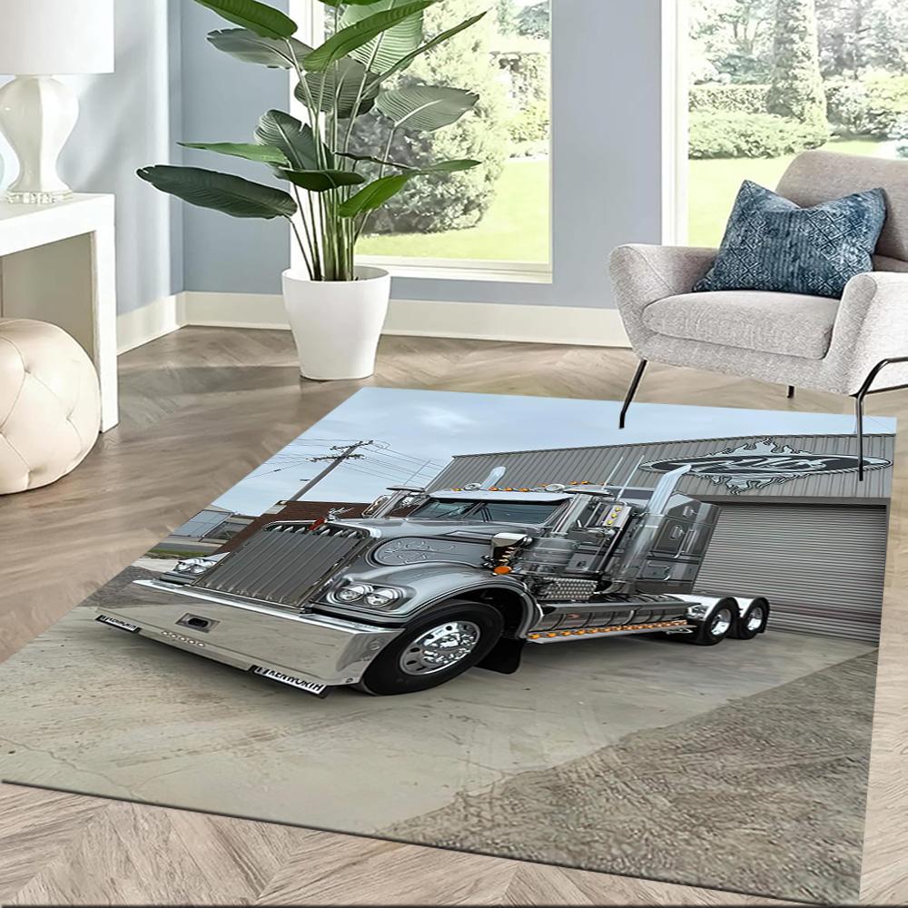 Kw Heavy Trucks Area Rug Perfect For Dormitory Game Room Study Room Decorate Room Antislip Carpet Decorate Offices