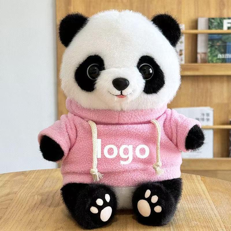 Adorable Panda Plush Toy with Outfit - Chengdu Souvenir and Festival Gift, Customizable with Logo.