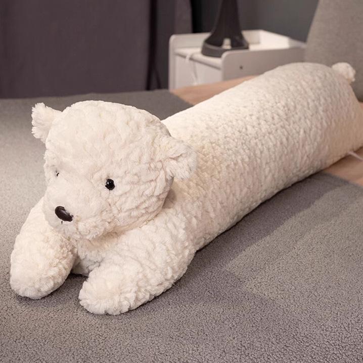 Kawaii Długa Gigantyczna Kręcona Zwierzątko Królik Pluszowa Poduszka Lalka Słoń Królik Niedźwiedź Dinozaur Miękka Poduszka Wystrój Domu Towarzysz Snu