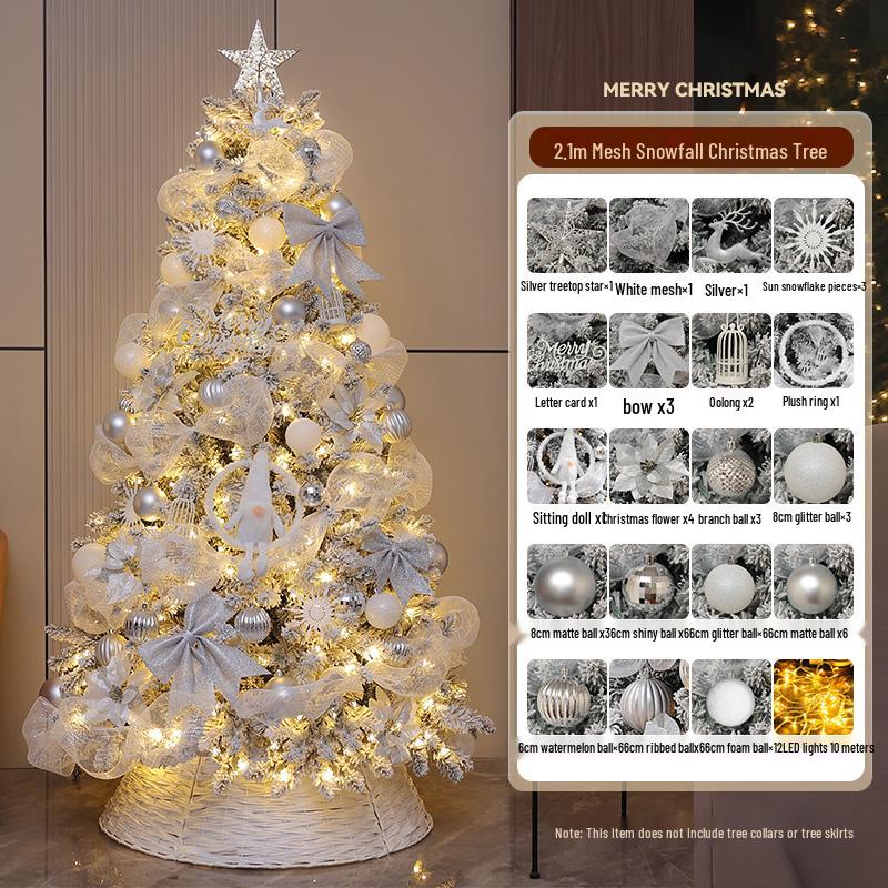 2024 DIY White Christmas Tree Ornaments Set for Home & Living Room Decoration
