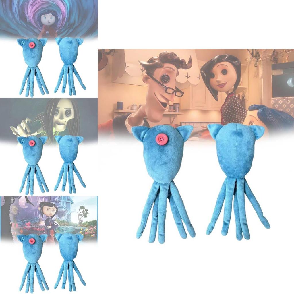 Entzückende Coraline Tintenfisch Plüschpuppe mit weichem Kristall-Samtmaterial für Kinder