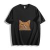 Winking Orange Cat Graphic T-Shirt