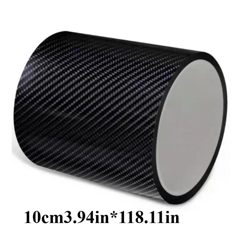 1PC 3D Carbon Fiber Sticker Paste Car Threshold Protective Film Anti Scratch Waterproof Matte Black Nano Sticker for Car Body