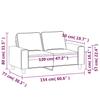 Vidaxl 2-Seater Sofa, Light Gray, 120 Cm, Upholstered In Fabric