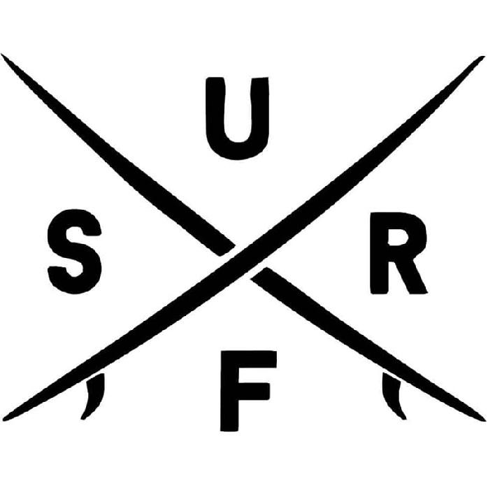 Black/Sliver Surf Sticker Creative Decal Vinyl Car Styling Accessories Auto Car Window Bumper Decal S149 (White) чёрный