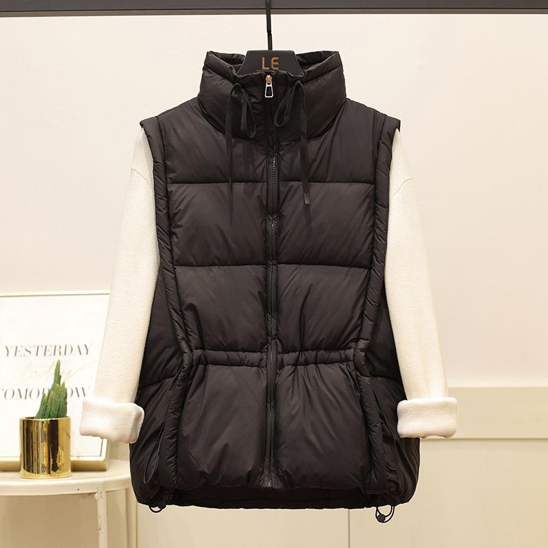 Autumn and winter new women's lightweight sleeveless jacket vest thickened warm sports and leisure loose lightweight jacket