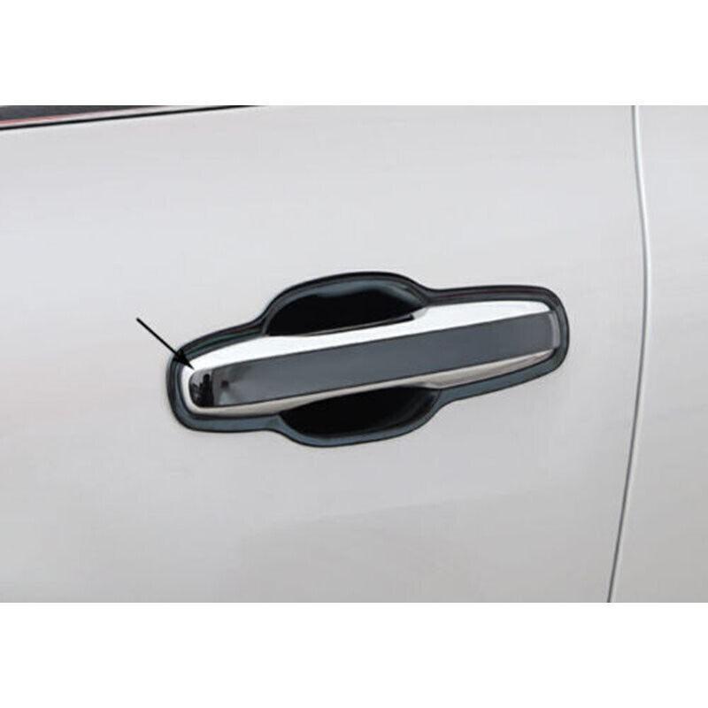 Black Steel Exterior Outside Door Handle Cover Trim Fit For Volvo XC60 2018~2022