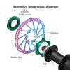 Bike Hub Center Lock To 6 Hole Adapter Mountain Bicycle Centerlock Hubs Middle Lock Conversion Seat 6 Bolt Rotor Disc Brake Part
