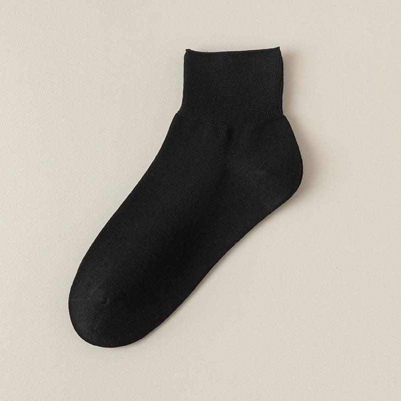 Female Spring and Summer Thin Pure Color All Go Boneless Simple Tube Moon Socks