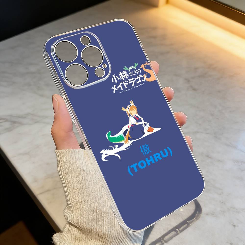 D-Dragon Maid Tohru Ilulu Phone Case Transparent Silicone Soft For iPhone 17 16 15 14 13 12 11 Mini Pro Max Plus