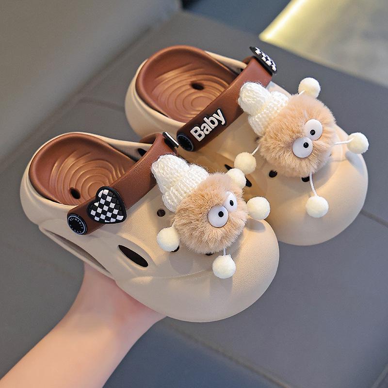 Summer Children's Clogs Boys and Girls Non-Slip Soft Cushion Parent-Child Big Kids Closed-Toe Breathable Kids Beach Sandals