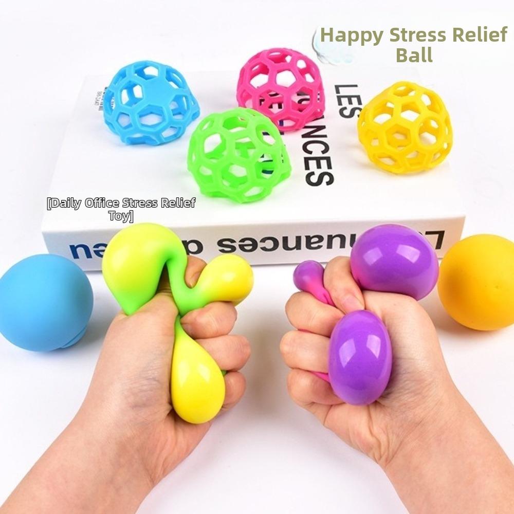 Adorable Squeeze Fidget Toy Colorful TPR Vent Ball New Anti-stress Ball  Funny Gift