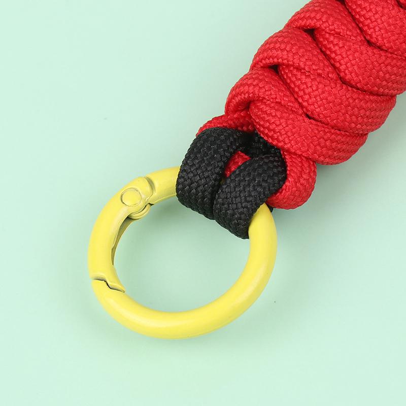 1Pc Color Combination Knot Mobile Lanyard Creative Short Braided Lanyard Mobile Phone Case Key Ring Can Be Detachable Anti-Loss