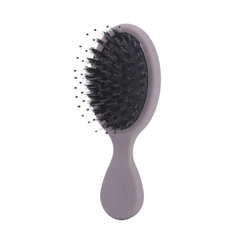 Mini Two-Color Air Cushion Pig Bristle Massage Comb for Wet Hair