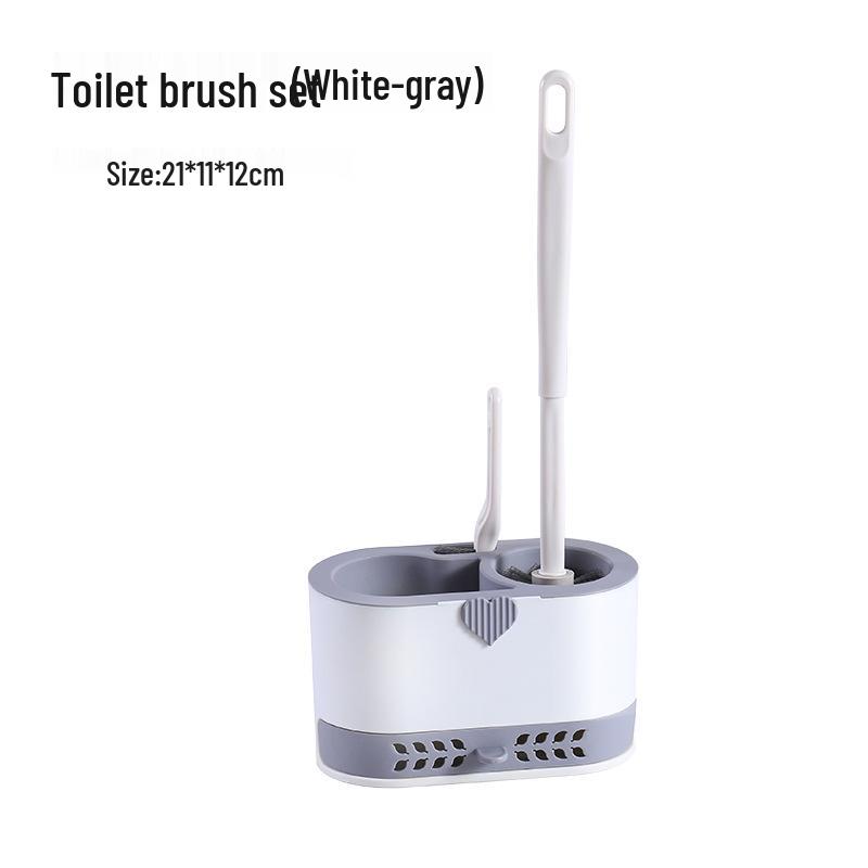 Wall-Mounted Toilet Brush Set: Punch-Free Household Bathroom Cleaner