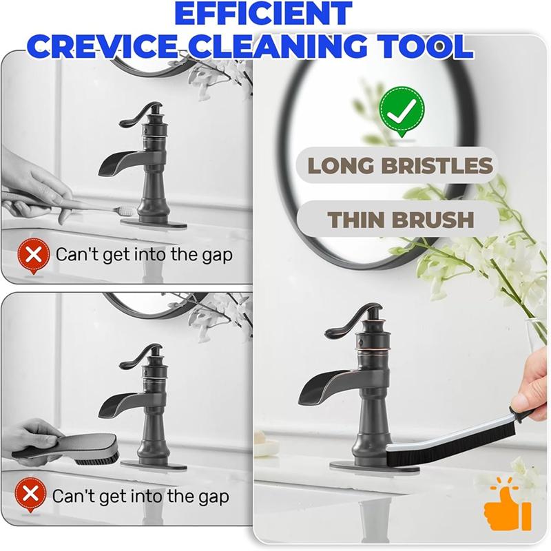 ABJI-Crevice Cleaning Brush Set Stiff Bristle Crevice Cleaning Brush Wire Brush And Straw Brush,Crevice Cleaning Tools