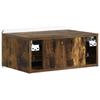 Wall Mounted Nightstand Smoked Oak 49 x 34.5 x 24 cm