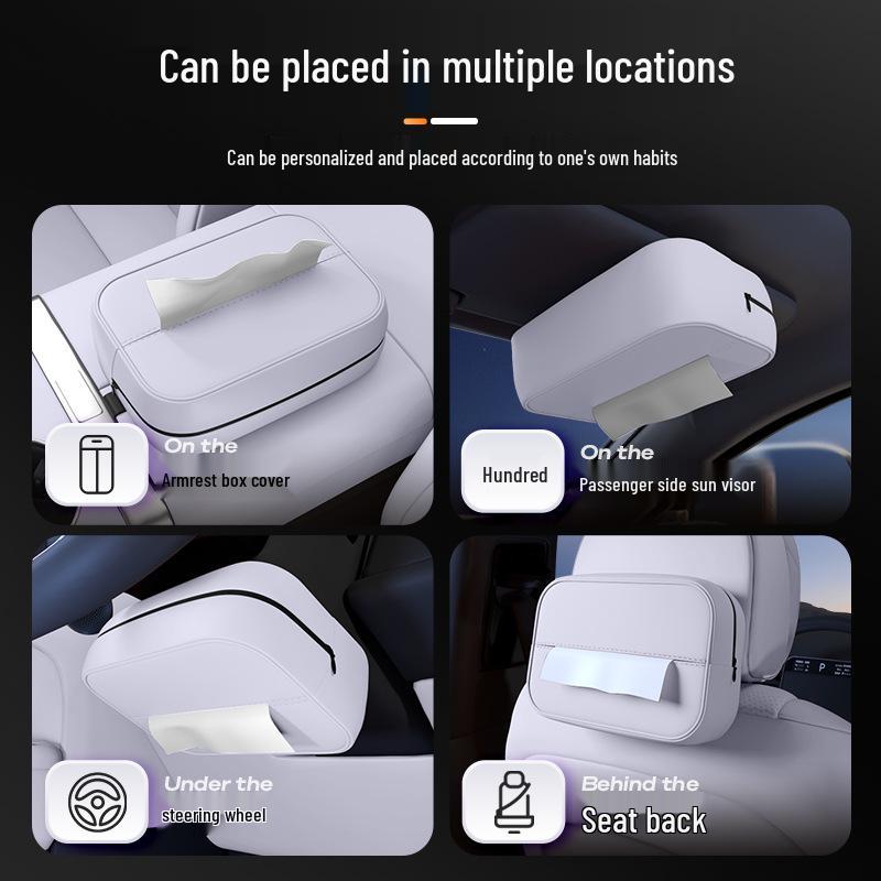 Porta Toallas de Papel para Coche Xingyao 6: Colgador de Asiento de 25 Ranuras, Bolsa de Pañuelos para Consola, Accesorio de Decoración Interior