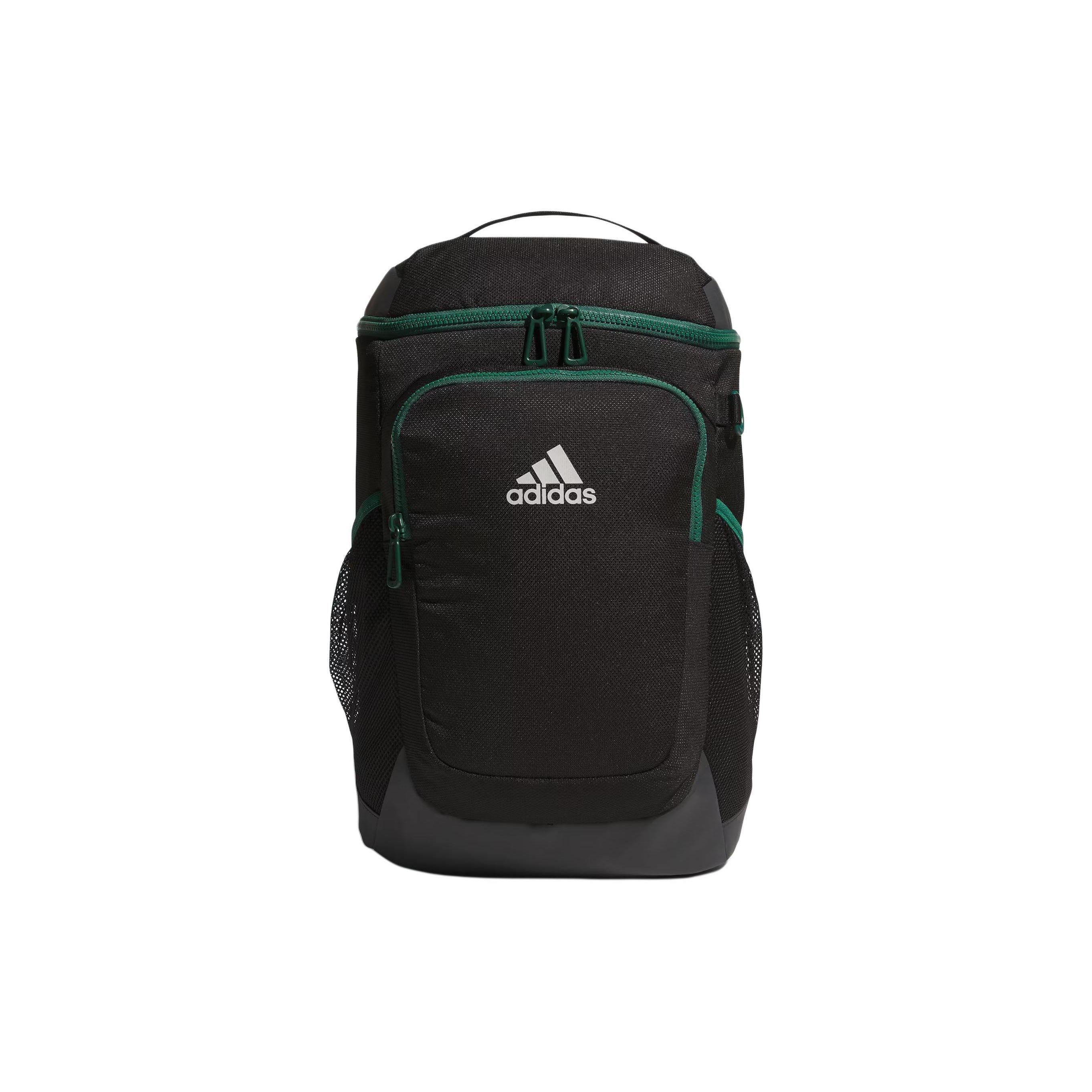 Adidas Logo Zipper Closure Recycled Polyester Backpack Men Backpacks Black IM5199 Black