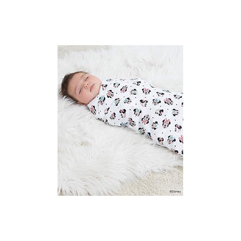 Aden + anais essentials Пеленка-кокон Минни Маус, 2 шт., 112 x 112 см, Дизайн Disney, Муслиновый хлопок, Для новорожденных, SWADAEDESWC20005DIJB