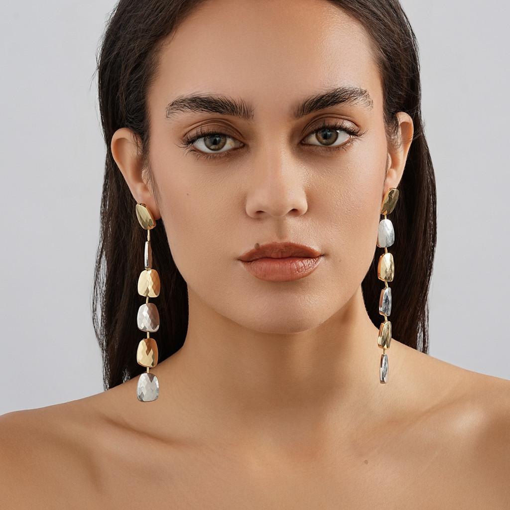 Fashionable Geometric Alloy Earrings For Women Chic Street Style 2023