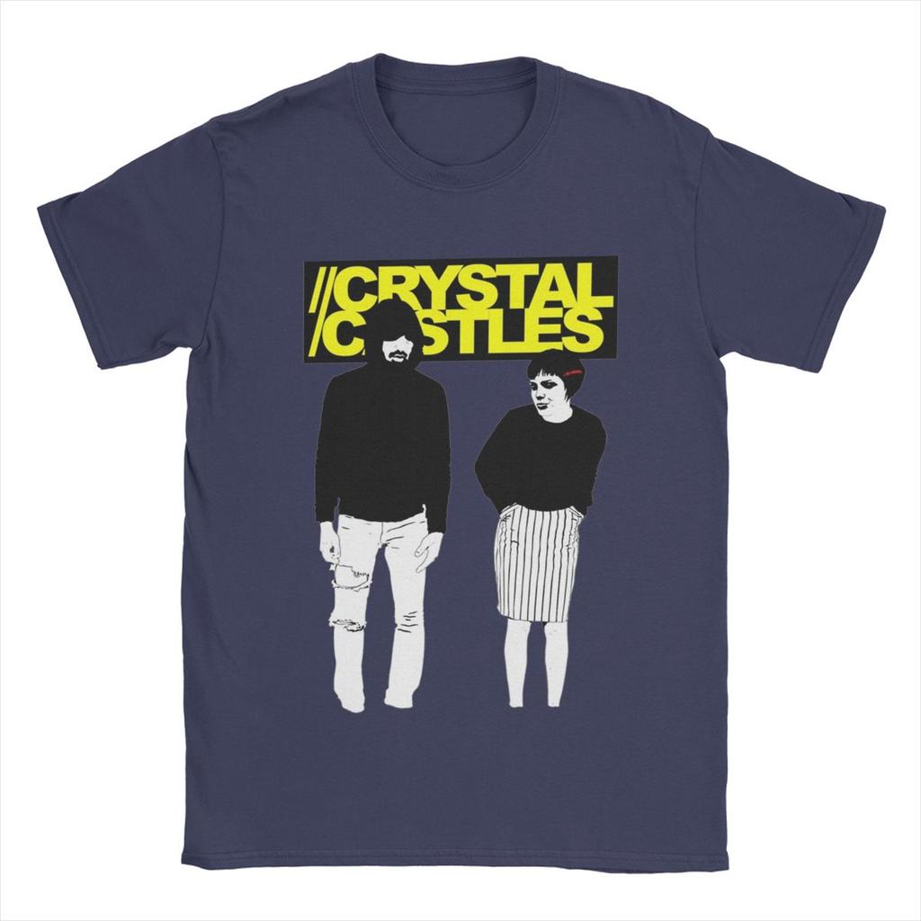 Koszulka Crystal Castles dla Mężczyzn Szalona Czysta Bawełna T-Shirty Okrągły Dekolt Krótki Rękaw Koszulka Pomysł na Prezent Ubrania