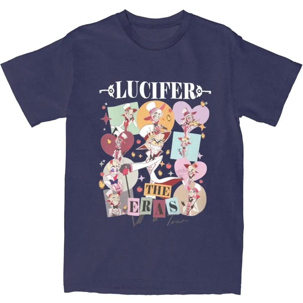 heavyweight Informal New Unisex Lucifer The Eras Tour Shirt Accessories Hazbins Hotels 100 Cotton Clothing Streetwear TeePrinted