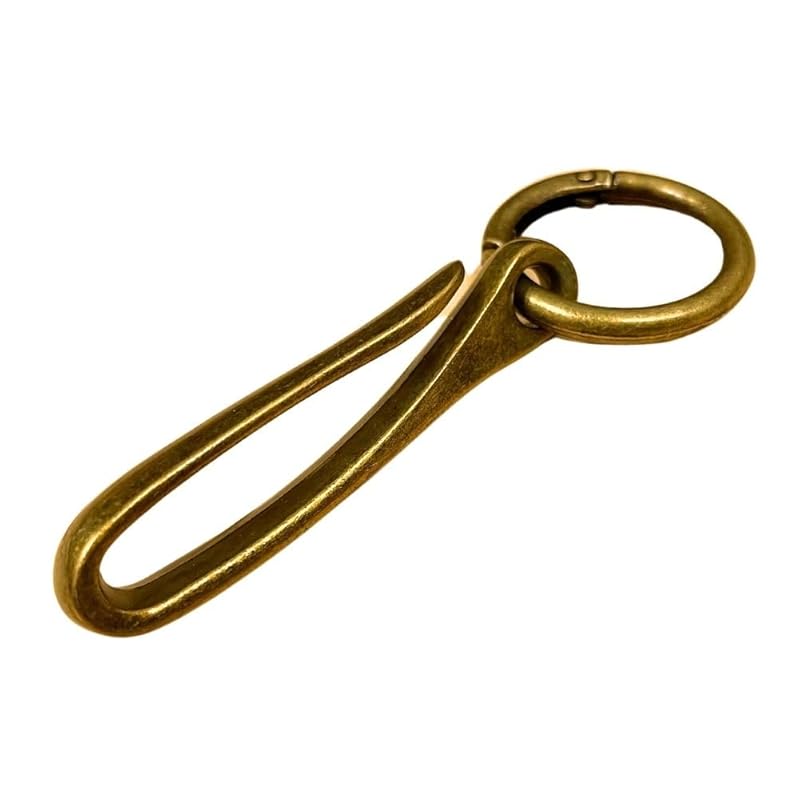 

[DAZUMA] key ring fishing hook key hook antique wallet chain vintage key ring metallic handmade Tsuribari round carabiner Tsurimaru (antique)