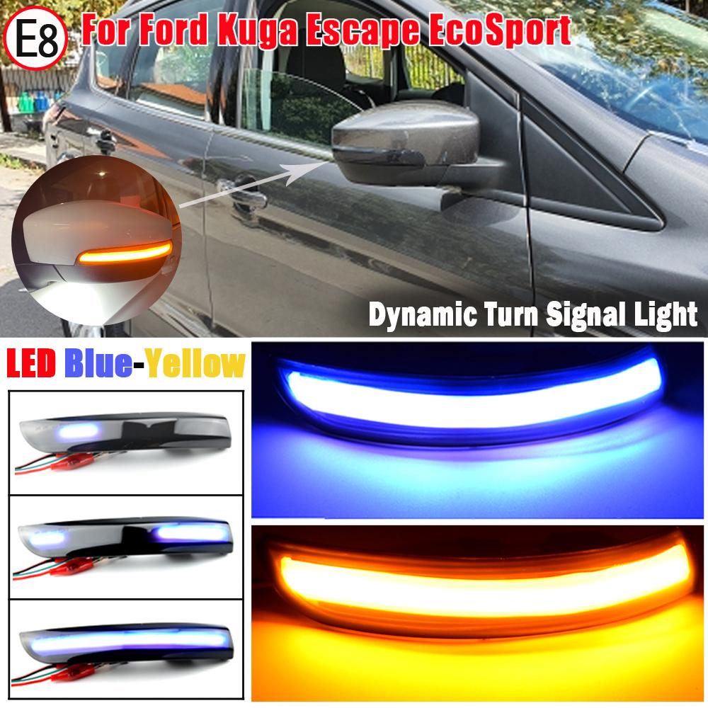 LED Repeater Light Mirror Flashing Light Dynamic Turn Signal Blinker For Ford Kuga Escape EcoSport 2013-18 Focus 3 MK3 SE ST RS