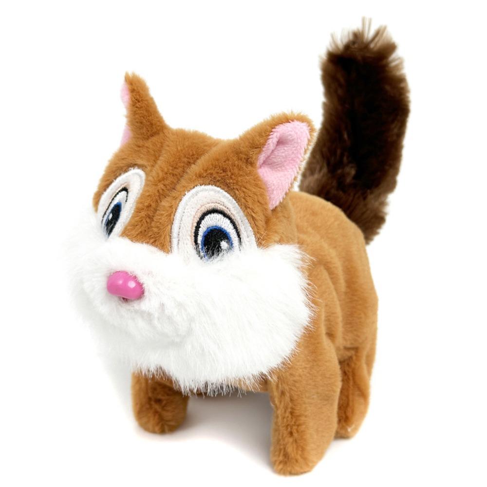 With Sounds Plush Electric Music Toy Electronic Animated Squirrel Walking Toy  Kids Baby